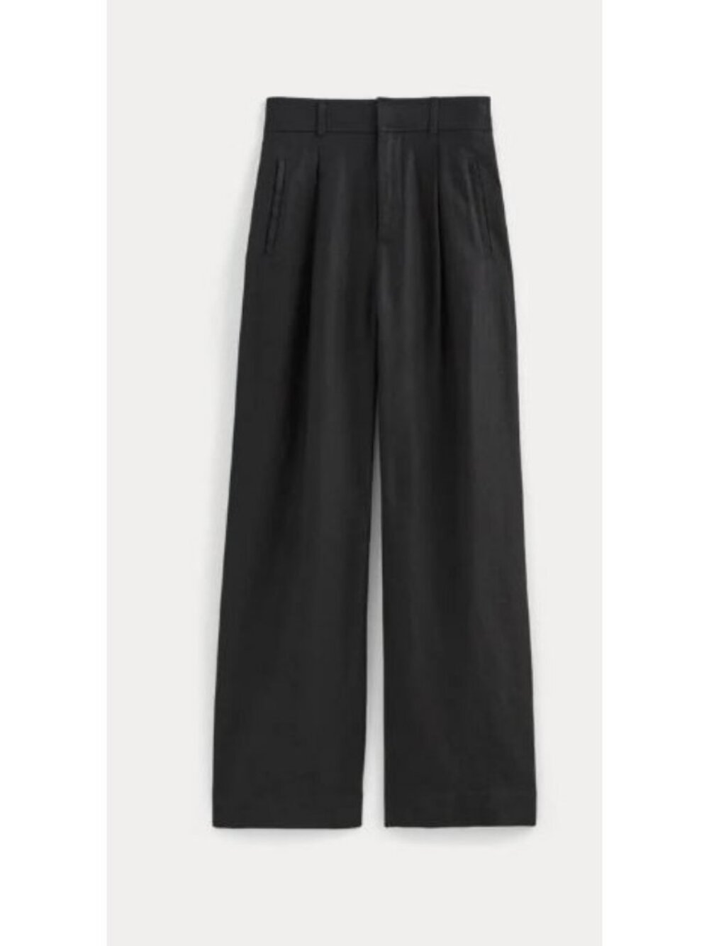 Everlane The Linen Way High Drape Pant Black Size 16 NWT